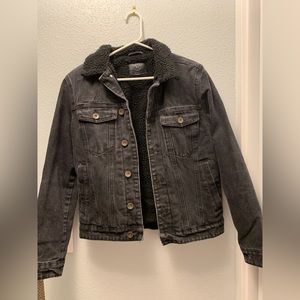 Black denim jacket
